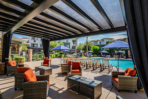 Poolside Cabanas at Las Vegas Apartments Near Nellis Air Force Base