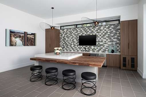 Clubhouse Kitchen at Glendale Apartments
