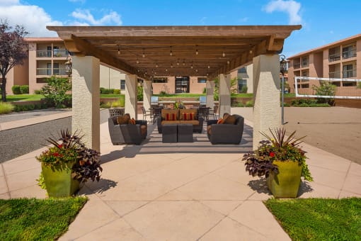 Sand Volleyball Court and Bocce Ball Court at Apartments for Rent in Northeast Albuquerque NM