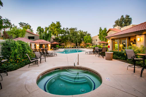 Year Round Spa/ Hot Tub at Chandler Blvd Apartments