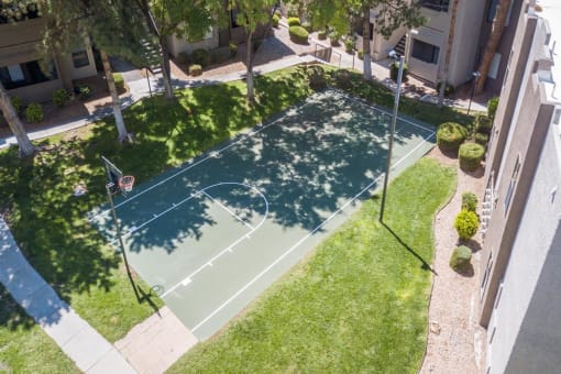 Outdoor Basketball Court at Top rated Albuquerque apartments