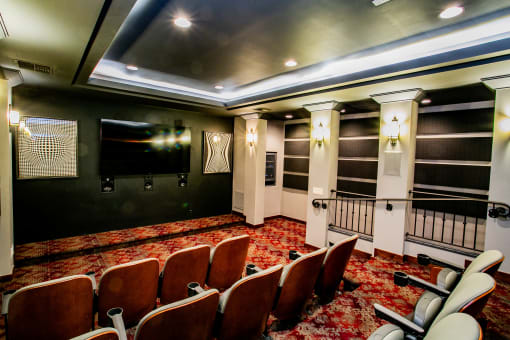 Resident Movie Theater with Surround Sound at Apartments Orange Grove
