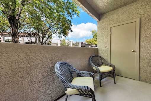 Patio Balcony at Apartment Community in Albuquerque