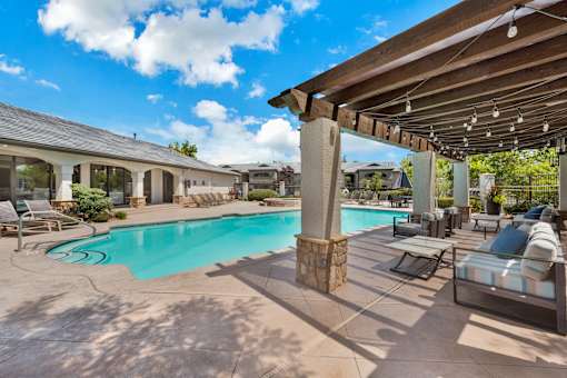 Pool Cabanas at Apartments near Rio Grande