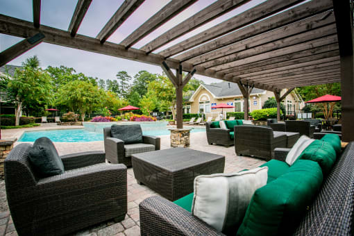 Pool Cabanas at Best Apartments in Duluth
