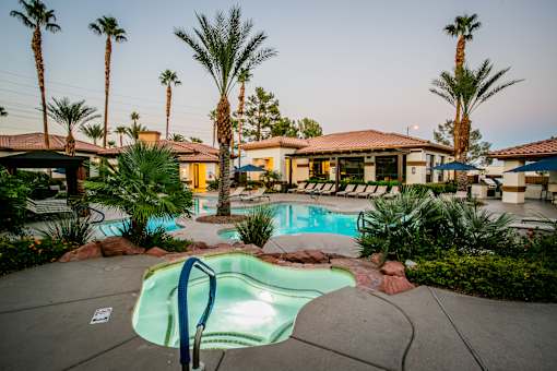 Two Whirlpool Spas at Apartments in Las Vegas Nevada