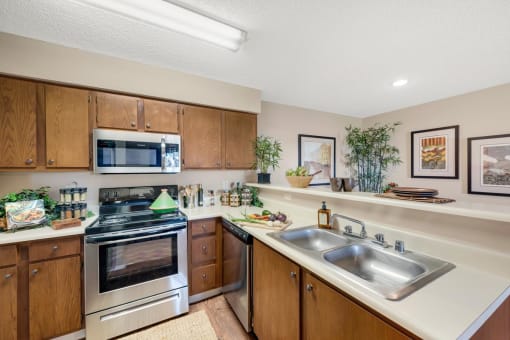 Full Kitchen at ABQ Apartment Rental