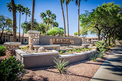Sage Stone Apartments Welcome Sign Near I-17