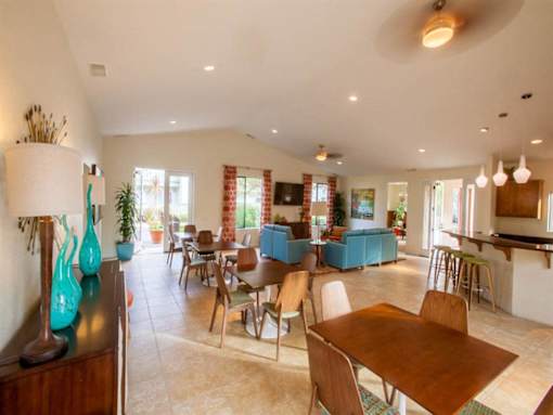 Luxury Vinyl Plank Flooring In Clubhouse, at Pacific Oaks Apartments, Towbes, Goleta, CA
