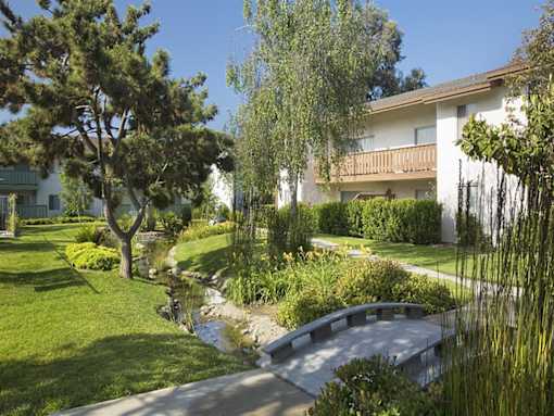 Lush Green Outdoor Spaces, at Pacific Oaks Apartments, Towbes, California