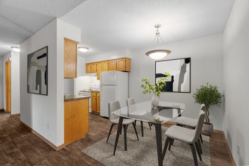 Kitchen and dining area