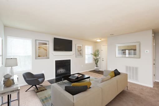 Living Room at Palmetto Place Apartments, Taylors, 29687