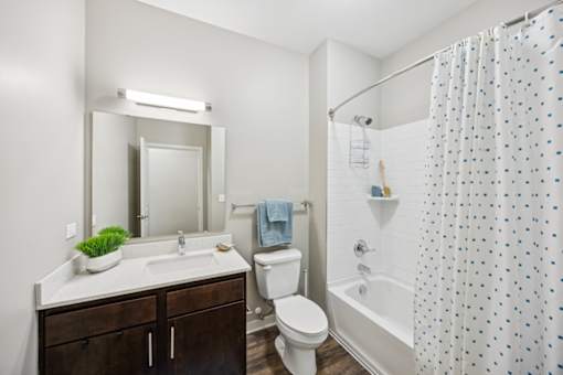 Bathroom With Bathtub at AMP Apartments, Louisville, Kentucky