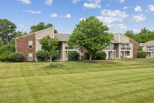 our apartments at the district feature a large lawn at The Grove at Lyndon, Louisville