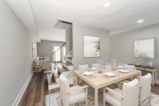 Dining Room at The Courtyards of Chanticleer Apartments, Virginia Beach, VA