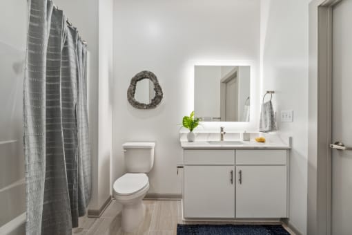 Luxury Bathroom at The Waterford At Rocketts Landing Apartments, PRG Real Estate, Richmond, Virginia