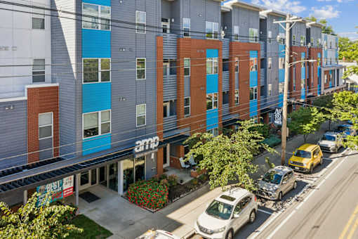 A street view  at AMP Apartments, Louisville, KY, 40206