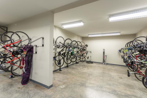 Bike Storage Facility at AMP Apartments, PRG Real Estate, Louisville, Kentucky
