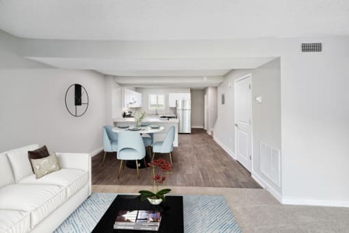 Living Room at Lakecrest Apartments, PRG Real Estate Management, Greenville, SC