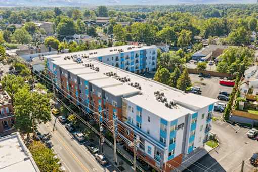 Aerial Buildings View at AMP Apartments, Louisville, 40206