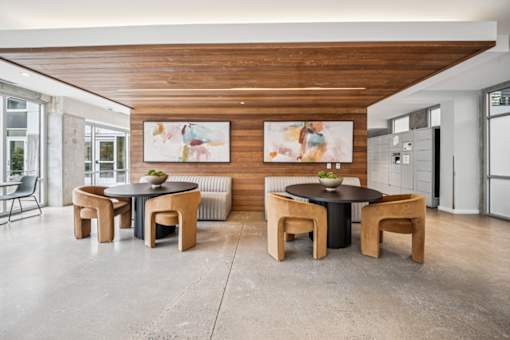 Seating Area inside Locks Tower lobby lounge in Richmond, Virginia