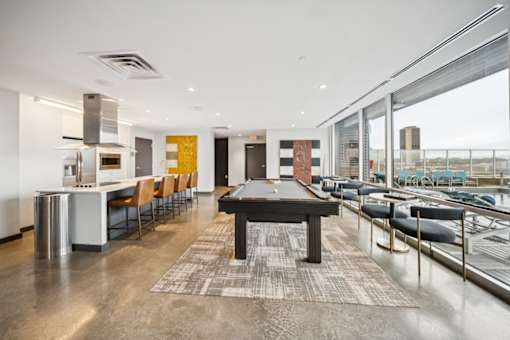 Residents Lounge at The Locks Tower, Richmond, Virginia