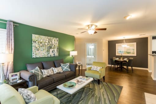 Living Room at The Resort At Lake Crossing Apartments, PRG Real Estate, Lexington, KY