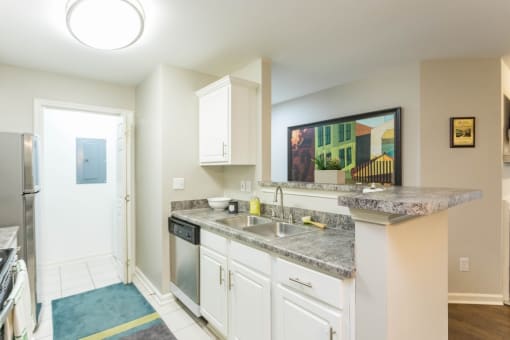Kitchen at The Resort At Lake Crossing Apartments, PRG Real Estate, Lexington, KY