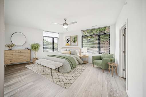 Spacious Bedroom at The Locks Tower, Richmond, Virginia