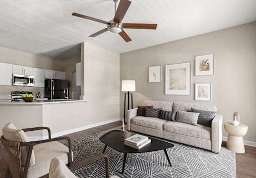 Living Room at Citrus Tower Apartments Clermont, FL