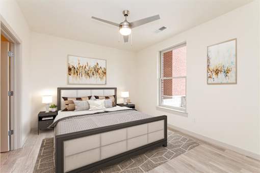 Guest room at Circ Apartments, Richmond, Virginia, 23220