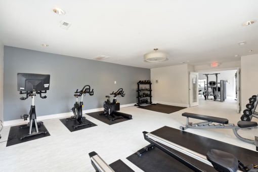 the gym at Linkhorn Bay Apartments, Virginia