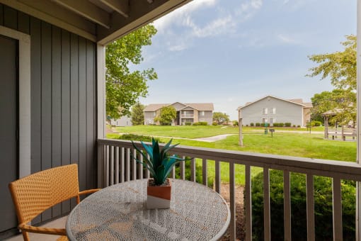 Balcony And Patio at The Reserve At Barry Apartments, Kansas City