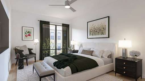 A bedroom at Poppy in Richmond, VA