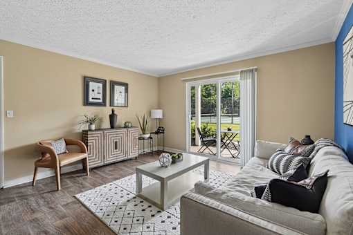 Living room area at the grove at Lyndon apartments Louisville, KY