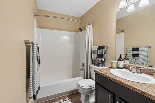 Bathroom Area at The Grove at Lyndon Apartments Louisville KY