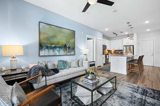 Living Room Area  at Palm Crossing Apartments Winter Garden FL