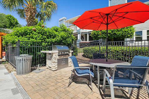 Exterior Lounge Area at Palmetto Place Apartments, Taylors, 29687