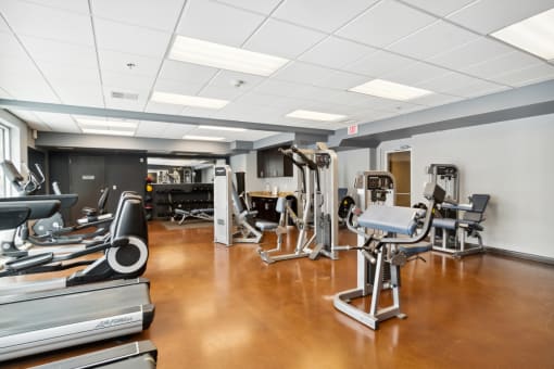 Fitness Center at South Sixteen at The Bridges in Downtown Roanoke