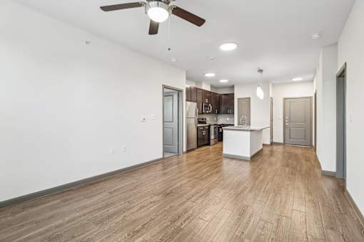 Spacious Kitchen and living Room Park at Rialto Apartments, San Antonio