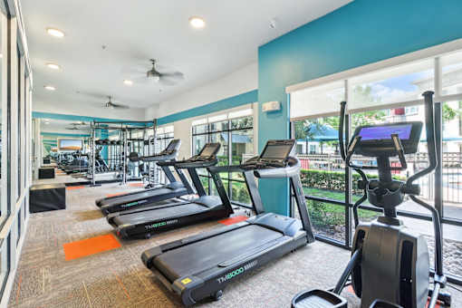 Fitness Room at Park at Rialto Apartments, San Antonio