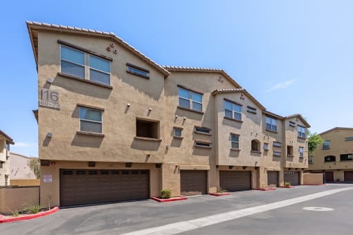 View of Apartments and Attached Garages