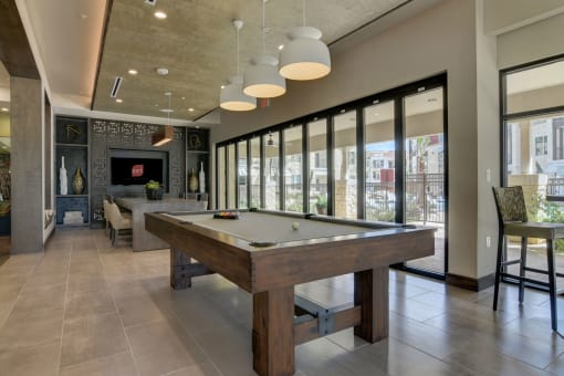 Clubhouse - Pool Table & Conference Table at Park at Rialto Apartments, San Antonio