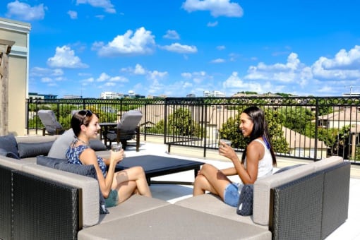 Rooftop Lounge Area at District at Medical Center, San Antonio, TX