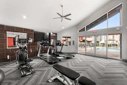 A Gym with a Variety of Equipment