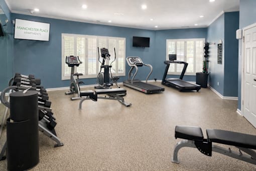Gym view at Manchester Place Apartments, Lithia Springs