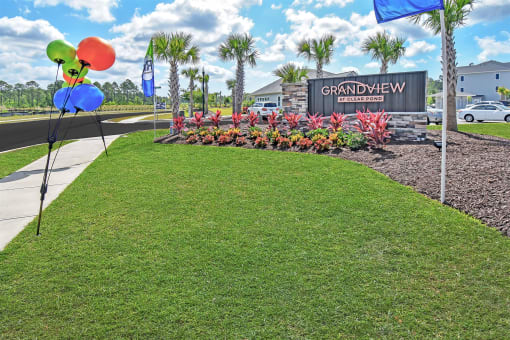 our apartments showcase a beautiful lawn