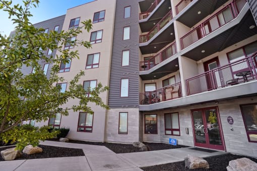 the building where the apartment is located