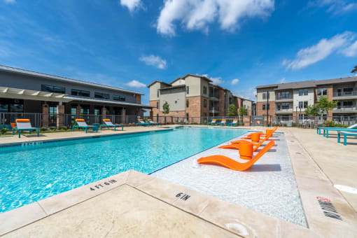our apartments offer a swimming pool  at One Preston Station, Celina, Texas