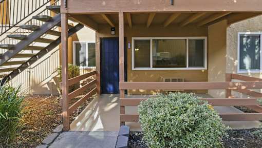 A Downstairs Front Entry at Vista Flores Apartments